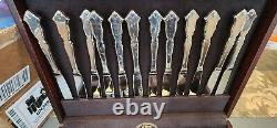 100 Pieces 12 Place Setting International Deep Silver CHADWICK Silverplate 1975