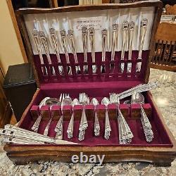 102 Pieces 1847 ROGERS BROS Eternally Yours IS Silverplate Flatware Set With Box