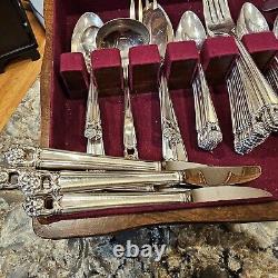 102 Pieces 1847 ROGERS BROS Eternally Yours IS Silverplate Flatware Set With Box