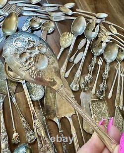 106 Piece Silver Plate Flatware Recycle Crafts Spoons Forks