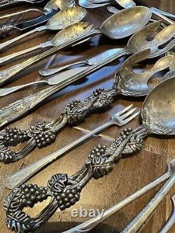 106 Piece Silver Plate Flatware Recycle Crafts Spoons Forks