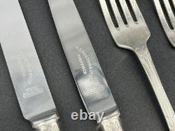 110-Piece Postons Lonsdale Plate Sheffield Silverplate Cased Flatware Set London