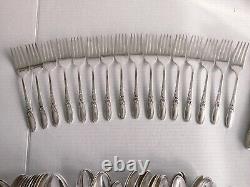 115pc Set Oneida Community White Orchid Silverplate for 15+ Nice