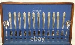 116 Pc Holmes & Edwards Danish Princess Silver Plate Flatware Set with Box Chest