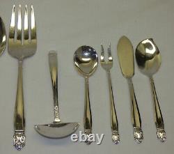 116 Pc Holmes & Edwards Danish Princess Silver Plate Flatware Set with Box Chest