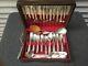 122 Pcs National Silver Co. NY 1935 Rare Narcissus Pattern Flatware in Wood Box