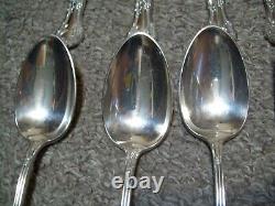 12 National Silver EHH Smith Co Silverplate Holly Place Oval Soup Spoons & Forks