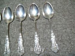 12 National Silver EHH Smith Co Silverplate Holly Place Oval Soup Spoons & Forks