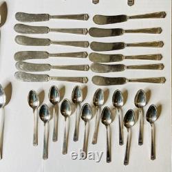 12 Place Setting Silver Plate 1847 Rogers Bros Anniversary Mono W 108 Pc c1928