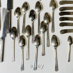 12 Place Setting Silver Plate 1847 Rogers Bros Anniversary Mono W 108 Pc c1928