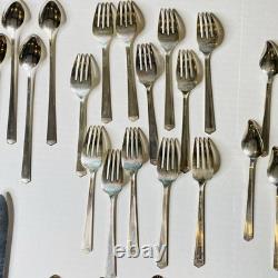 12 Place Setting Silver Plate 1847 Rogers Bros Anniversary Mono W 108 Pc c1928