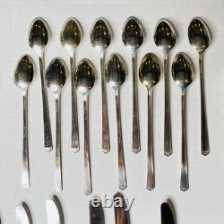 12 Place Setting Silver Plate 1847 Rogers Bros Anniversary Mono W 108 Pc c1928