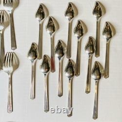 12 Place Setting Silver Plate 1847 Rogers Bros Anniversary Mono W 108 Pc c1928