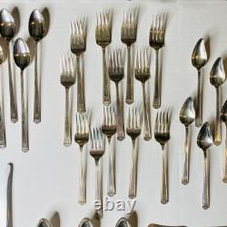 12 Place Setting Silver Plate 1847 Rogers Bros Anniversary Mono W 108 Pc c1928