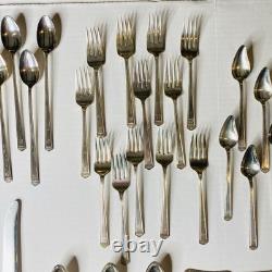 12 Place Setting Silver Plate 1847 Rogers Bros Anniversary Mono W 108 Pc c1928