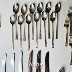 12 Place Setting Silver Plate 1847 Rogers Bros Anniversary Mono W 108 Pc c1928