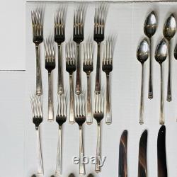 12 Place Setting Silver Plate 1847 Rogers Bros Anniversary Mono W 108 Pc c1928