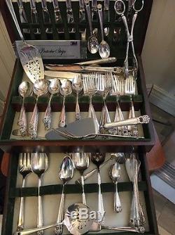 140 PC ETERNALLY YOURS INTERNATIONAL SILVER ROGERS BROS FLATWARE SET WithBOX