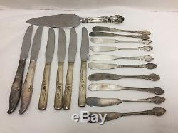 140 Pcs Silver Plate Flatware Spoon Forks Sets Knives Craft Resale Mixed Lot Vtg