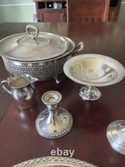 15 Piece Silver Serving Set. Silver Plated