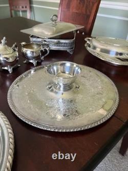15 Piece Silver Serving Set. Silver Plated