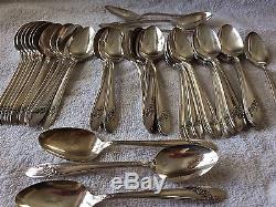 174 pieces Tudor QUEEN BESS II Vintage 1946 Silver Plate Flatware Silverware set
