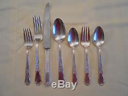 1847 ROGERS BROS ANCESTRAL DINNER SET SERVICE FOR 10 WITH SERVING PIECES