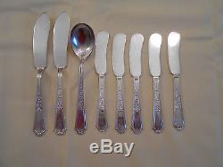 1847 ROGERS BROS ANCESTRAL DINNER SET SERVICE FOR 10 WITH SERVING PIECES
