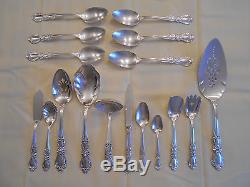 1847 ROGERS BROS HERITAGE GRILLE SET SERVICE FOR 12, WITH SERVING PIECES