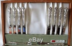 1847 ROGERS BROS HERITAGE Silverplate flatware, service for 8, Hostess set, box