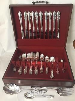 1847 ROGERS BROS/INTL REFLECTION PATTERN SILVERPLATE SET 52 PCS with CASE