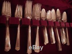 1847 ROGERS BROS IS ANNIVERSARY SILVERPLATE set for 12 + soup spoons