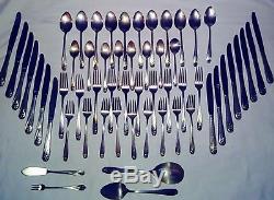 1847 ROGERS BROS IS Silver-plate DAFFODIL Flatware SET 1950'S FREE SHIPPING