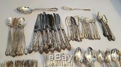 1847 ROGERS REMEMBRANCE SILVER PLATED DINNER SET SERVICE FOR 12 -111pcs