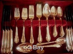 1847 ROGERS silverplate Remembrance IS set for 8 xtra tspns + soups +2 serv pcs