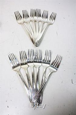 1847 Rodgers Daffodil Silver-plate Flatware 80 Pieces Set Service for 12