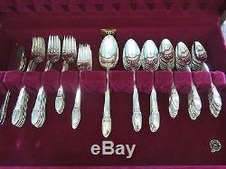 1847 Roger Bros First Love Silverplate Set, 77 Pcs, Service for 12