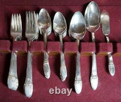 1847 Roger Bros Silver-plate FIRST LOVE with Box 8 Place Setting 52 Pieces