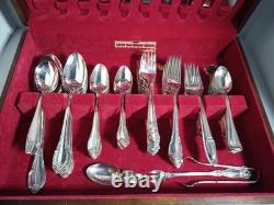 1847 Roger Bros Silverware Set Remembrance Pattern 8 Place Setting 83 Pieces
