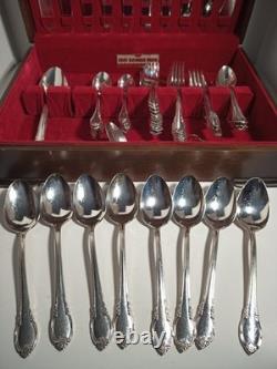1847 Roger Bros Silverware Set Remembrance Pattern 8 Place Setting 83 Pieces