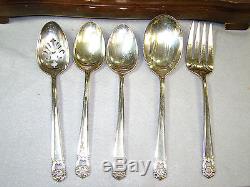 1847 Rogers Bro Eternally Yours Silverplate Flatware Set 91 Pieces in Wood Box