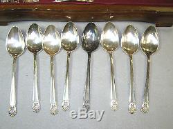 1847 Rogers Bro Eternally Yours Silverplate Flatware Set 91 Pieces in Wood Box