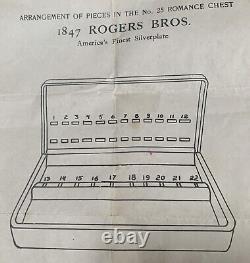 1847 Rogers Bros 55 Piece Silverware Flatware Set Silhouette Pattern