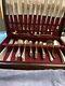 1847 Rogers Bros. 75 Piece Adoration Silver Plate Flatware Set with Case 1930's