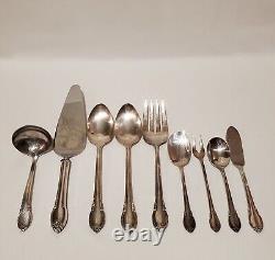 1847 Rogers Bros 81 Piece Silver Plate Flatware Set Remembrance Service For 12