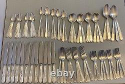 1847 Rogers Bros ANCESTRAL 1924 Silver Plate Flatware Set 80P Service for 12