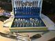 1847 Rogers Bros Daffodil SilverPlate Flatware Set for 8+ Serving Pieces READ