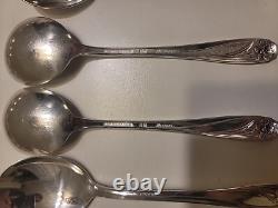 1847 Rogers Bros Daffodil Silverware Flatware IS Set For 8 People 66 Pcs Vtg