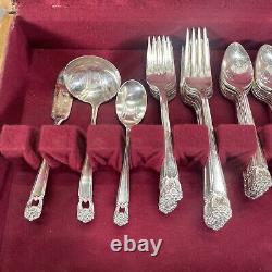 1847 Rogers Bros Eternally Yours 53 Pc. Flatware Silverware Set Case Included