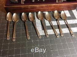 1847 Rogers Bros Eternally Yours Silverware Set 77 Pc. Service for 8 withWood Box